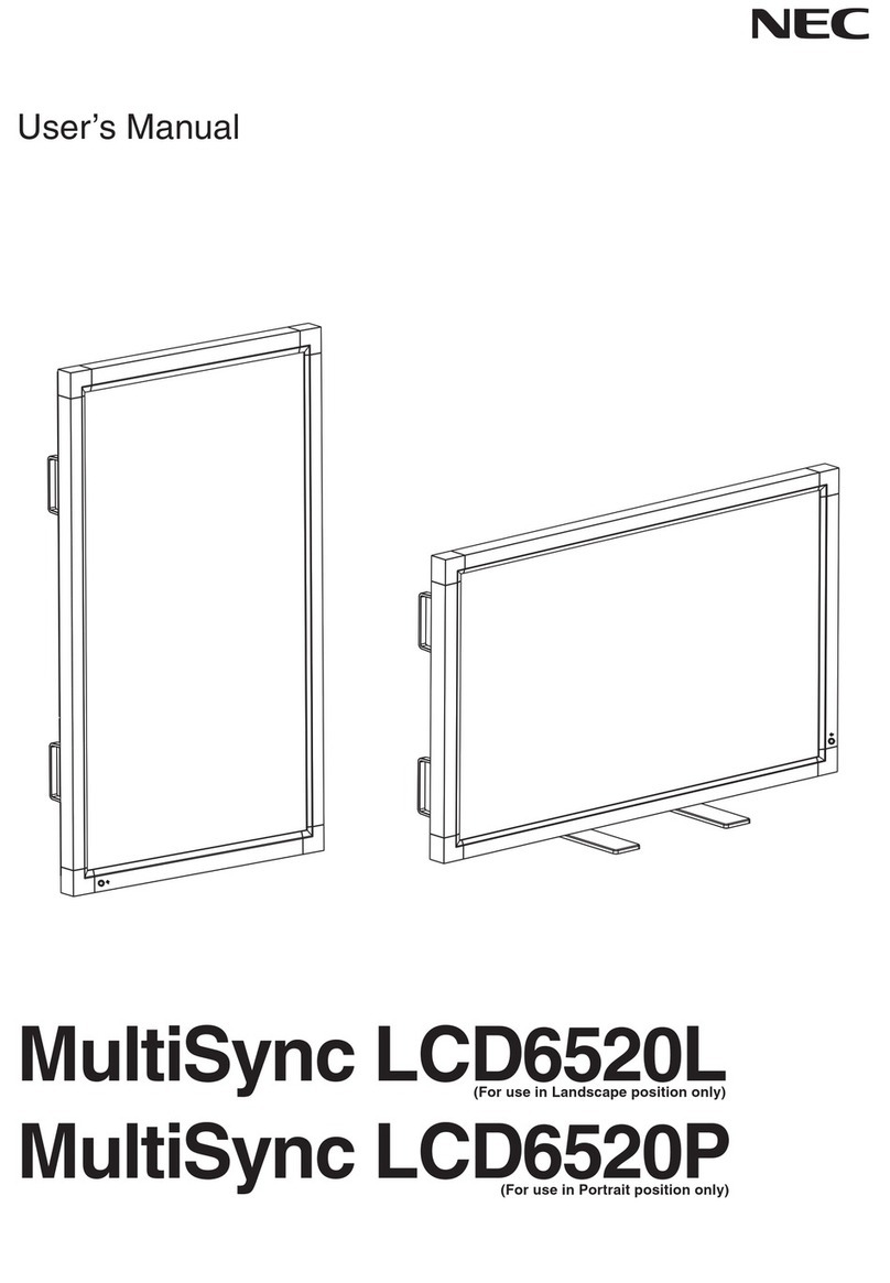 NEC MultiSync LCD6520L User manual