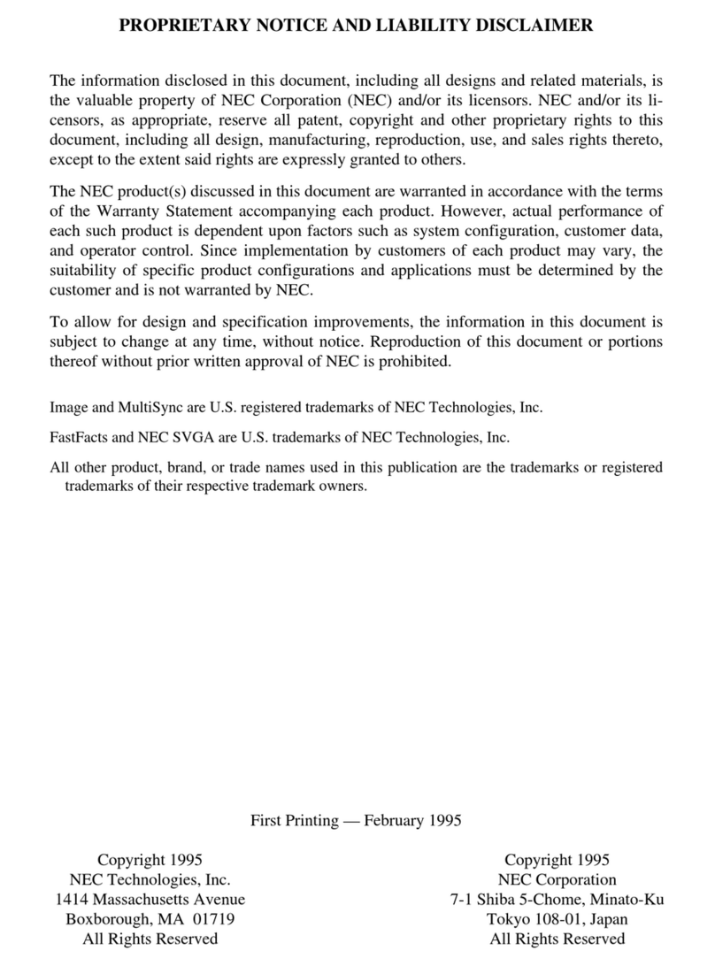 NEC IMAGE P100E - SERVICE Service manual