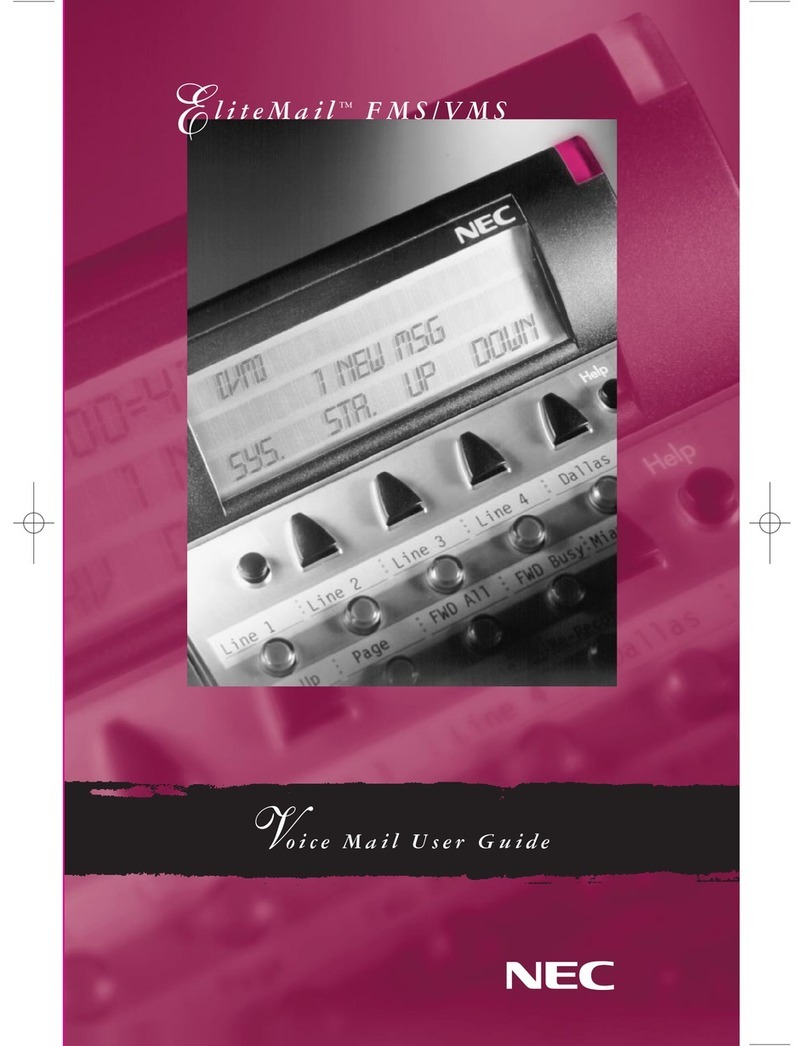 NEC ELITEMAIL FMS-VMS User manual