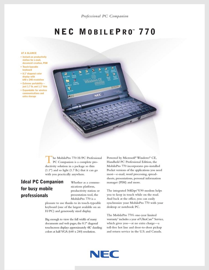 NEC MOBILEPRO 770 - brochure