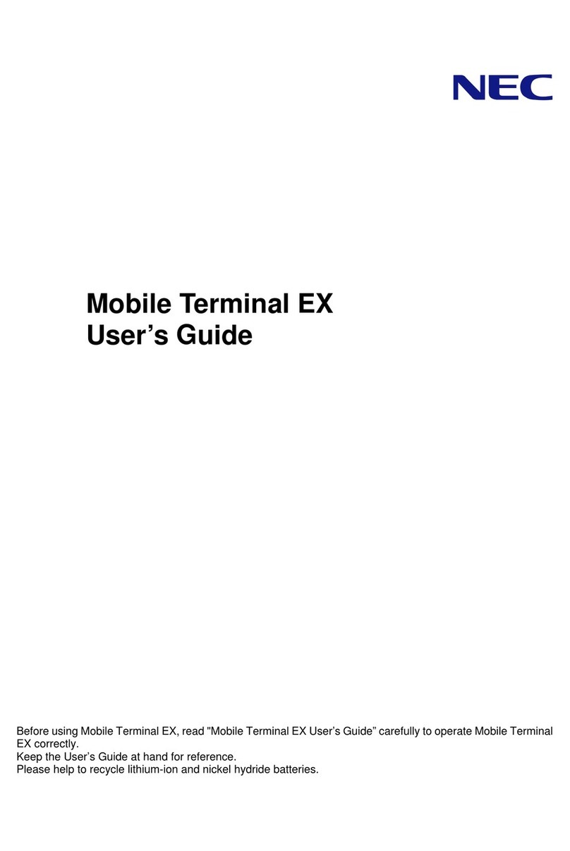 NEC MOBILE TERMINAL EX user guide