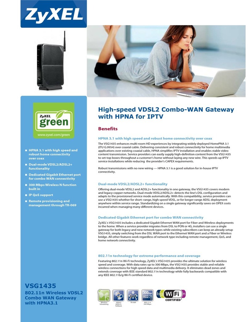 ZyXEL Communications VSG1435 datasheet