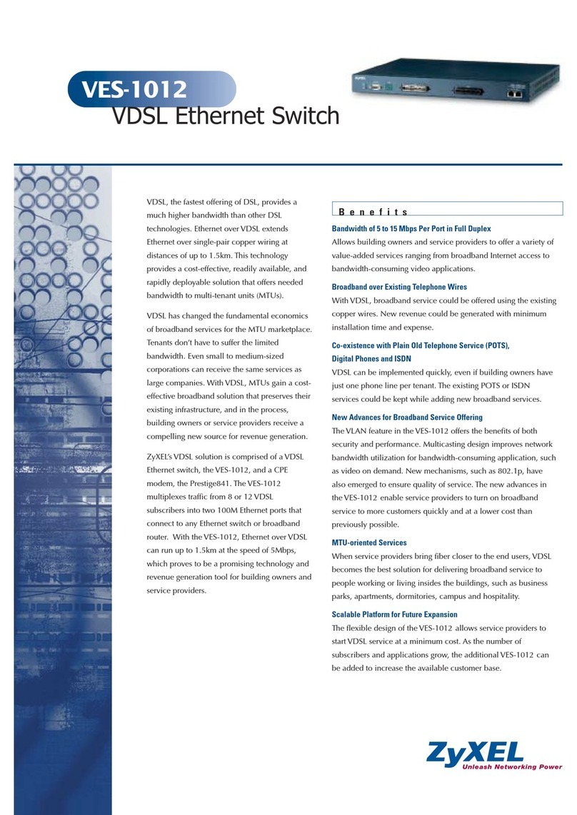 ZyXEL Communications VES-1012 - User manual ZyXEL Communications VES-1012 - User manual