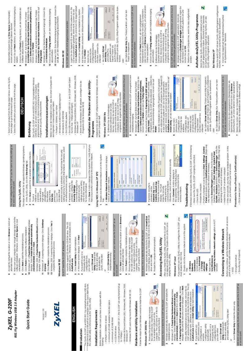 ZyXEL Communications G-220F User manual