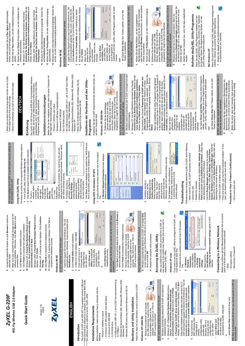 ZyXEL Communications G-220F User manual