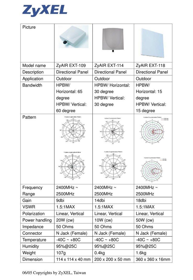 ZyXEL Communications ZYAIR EXT-109 datasheet
