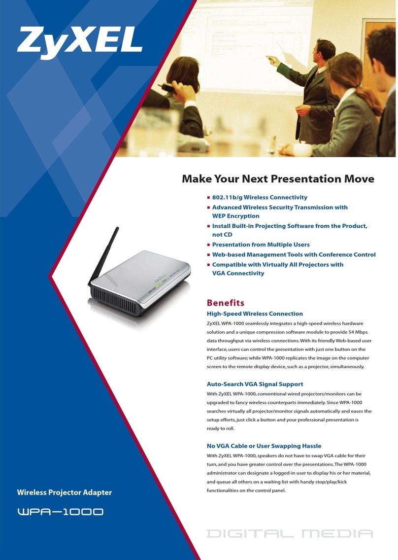 ZyXEL Communications WPA-1000 Specifications