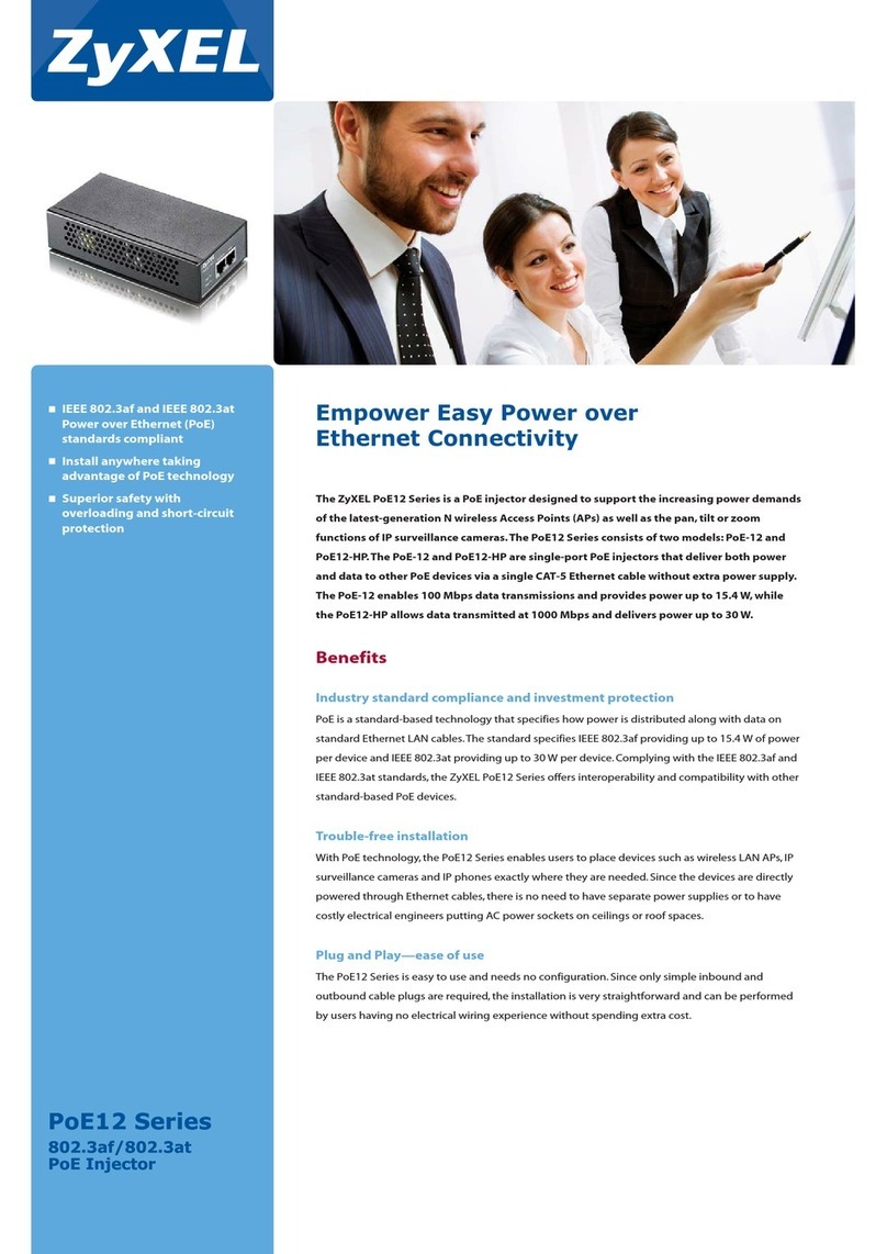 ZyXEL Communications PoE12 Series Specifications ZyXEL Communications PoE12 Series Specifications