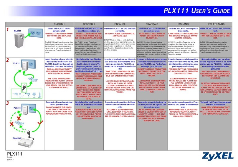 ZyXEL Communications PLX-111 manual