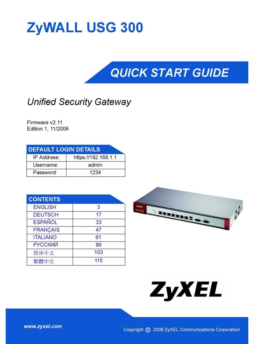 ZyXEL Communications Unified Security Gateway ZyWALL 300 User manual