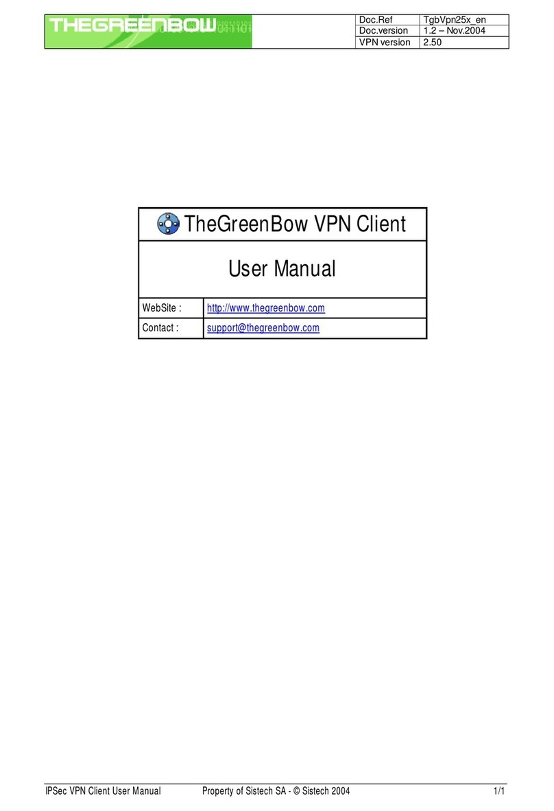 TheGreenBow THEGREENBOW VPN-CLIENT - user manual