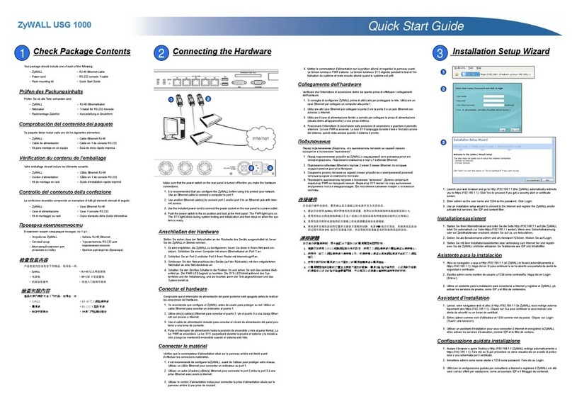 ZyXEL Communications ZyXEL ZyWALL USG-1000 User manual