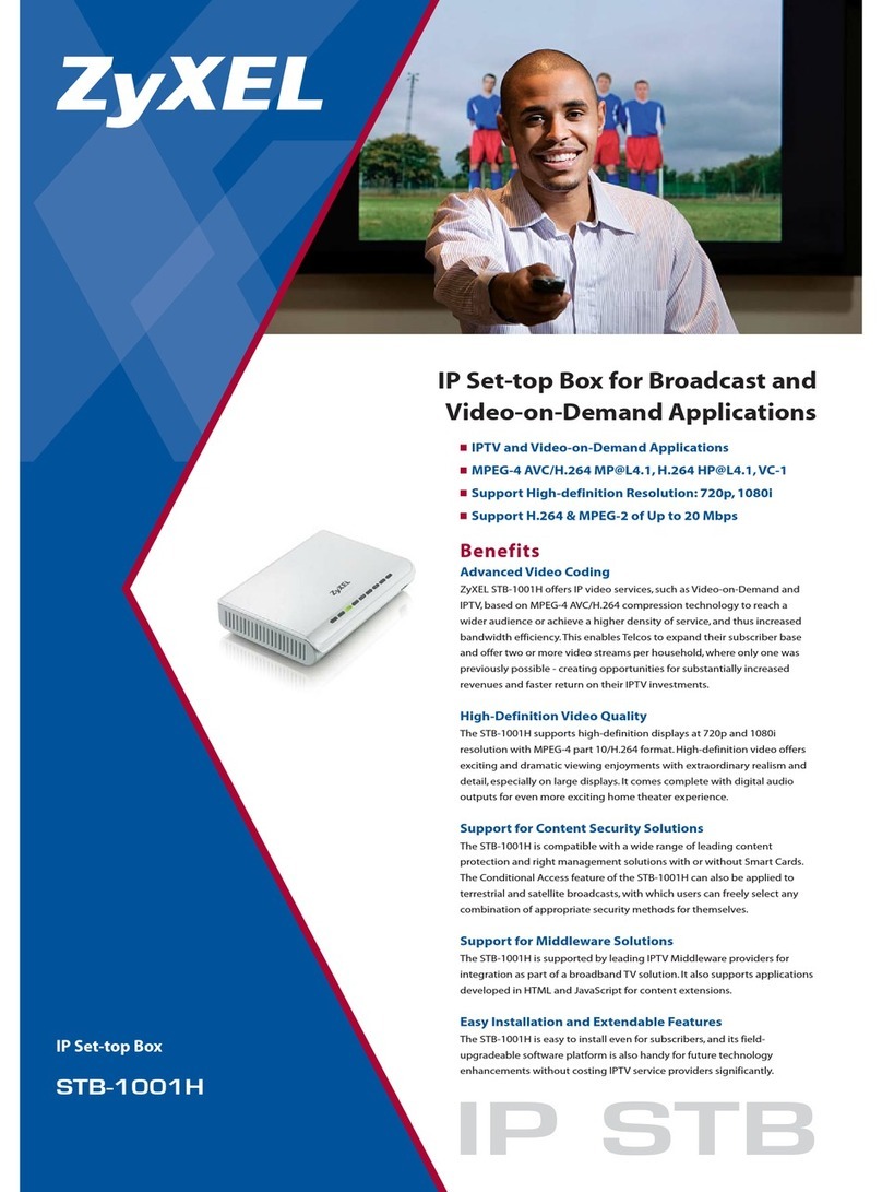 ZyXEL Communications STB-1001H User manual