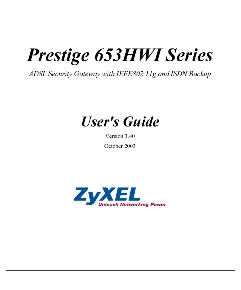 ZyXEL Communications PRESTIGE 653HX User manual