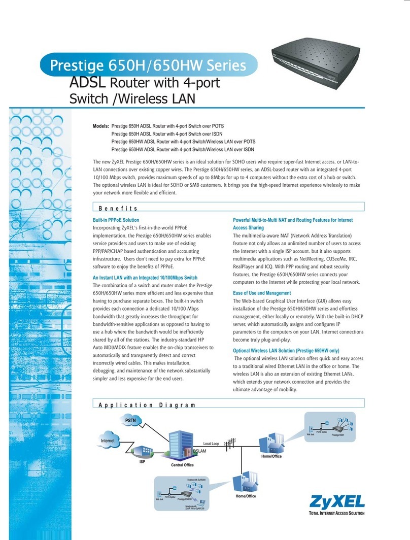 ZyXEL Communications PRESTIGE 650H - brochure
