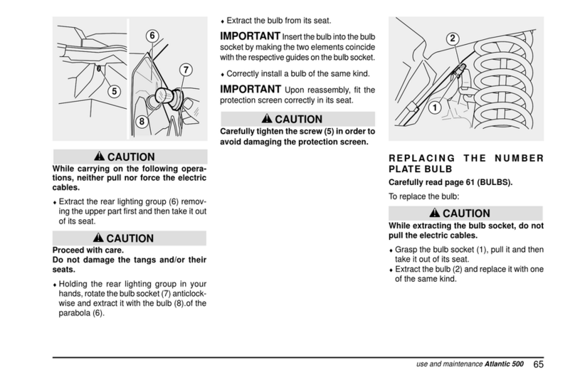 APRILIA ATLANTIC 500 - 02-2002 PART7 User manual