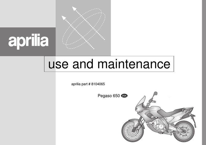 APRILIA PEGASO 650 IE - PART1 01-2001 manual
