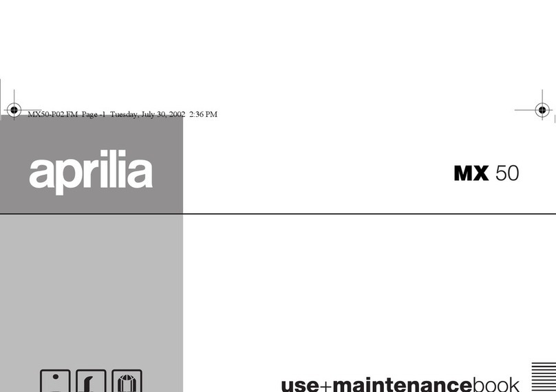 APRILIA MX 50 - 07-2002 User manual APRILIA MX 50 - 07-2002 User manual