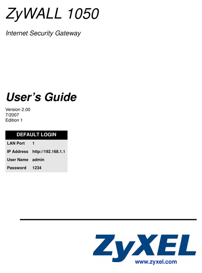 ZyXEL Communications ZYWALL 1050 - V2.00 EDITION 1 User manual