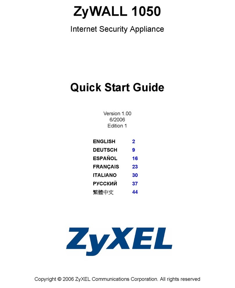 ZyXEL Communications ZYWALL 1050 - V1.00 EDITION 1 User manual ZyXEL Communications ZYWALL 1050 - V1.00 EDITION 1 User manual