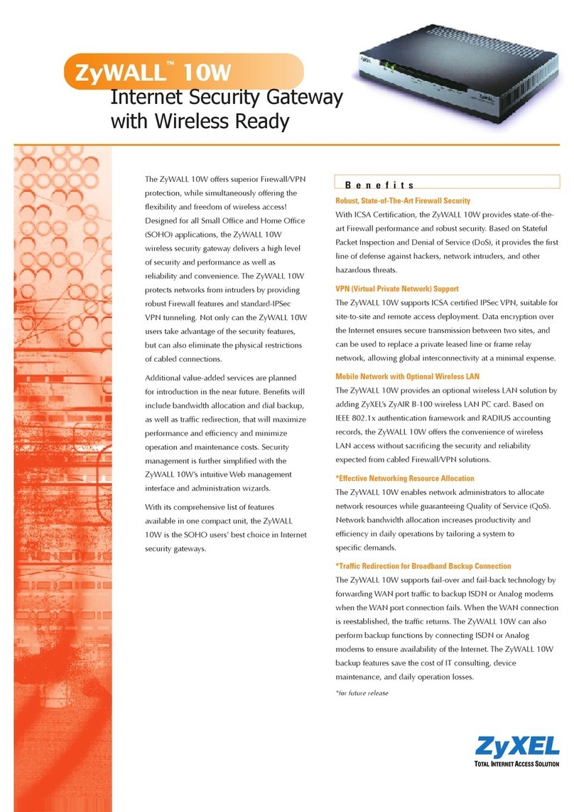 ZyXEL Communications ZyXEL ZyWALL 10W User manual