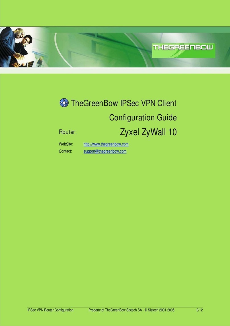 TheGreenBow ZYWALL 10 - GREENBOW VPN CLIENT Configuration guide