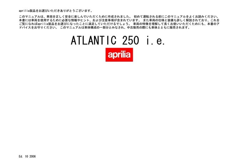 APRILIA ATLANTIC 250 I.E. - 10-2006 manual