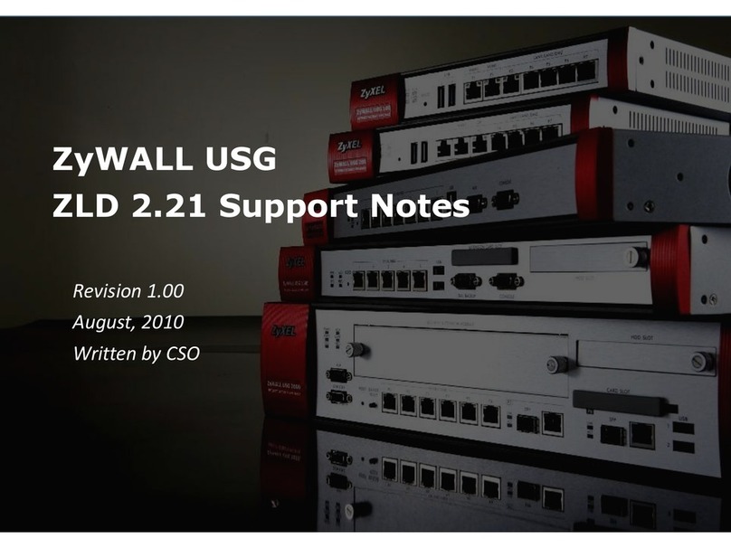 ZyXEL Communications ZYWALL USG ZLD 2.21 Support notes