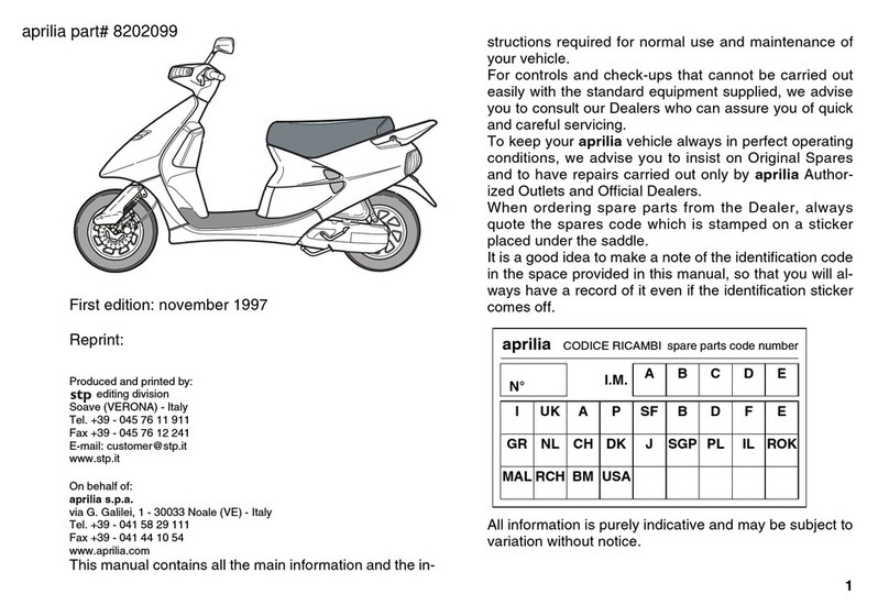 APRILIA AMICO 50 - 11-1997 manual