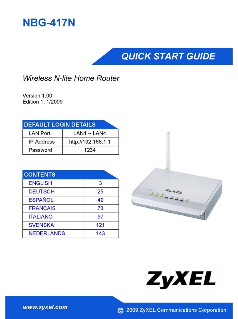 ZyXEL Communications NBG-417N quick start guide