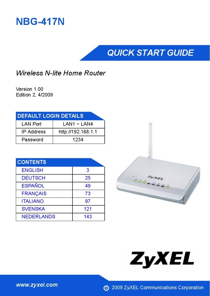 ZyXEL Communications NBG-417N User manual ZyXEL Communications NBG-417N User manual