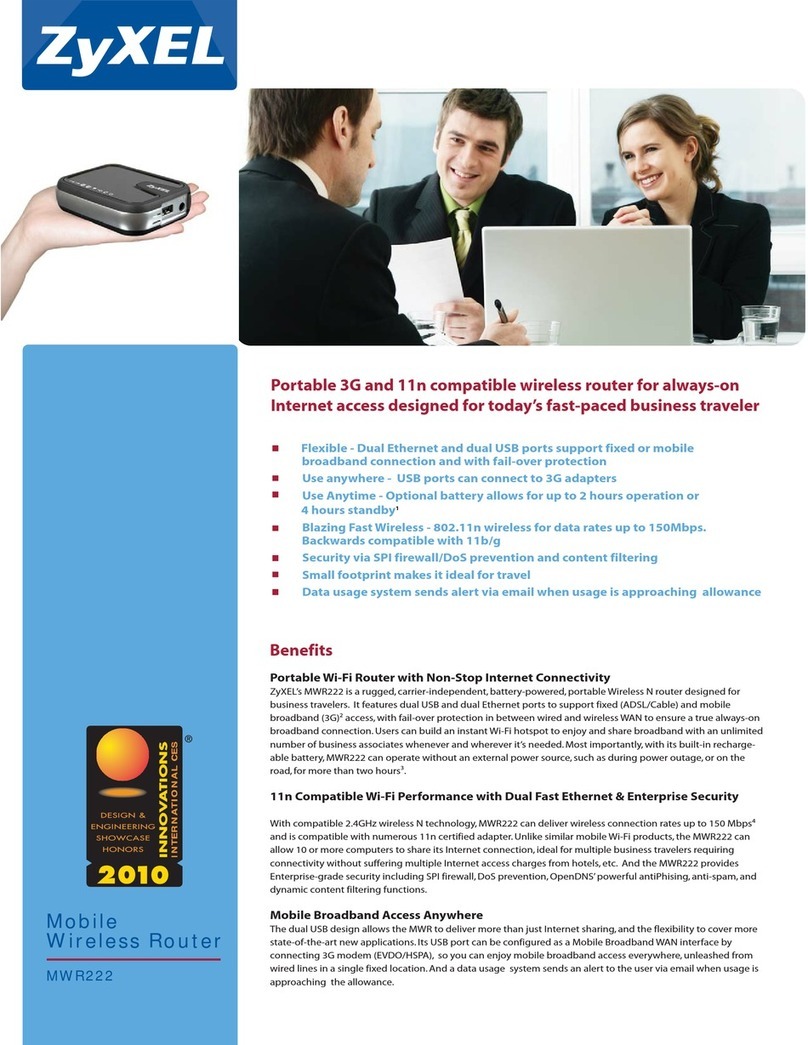 ZyXEL Communications MWR222 User manual ZyXEL Communications MWR222 User manual