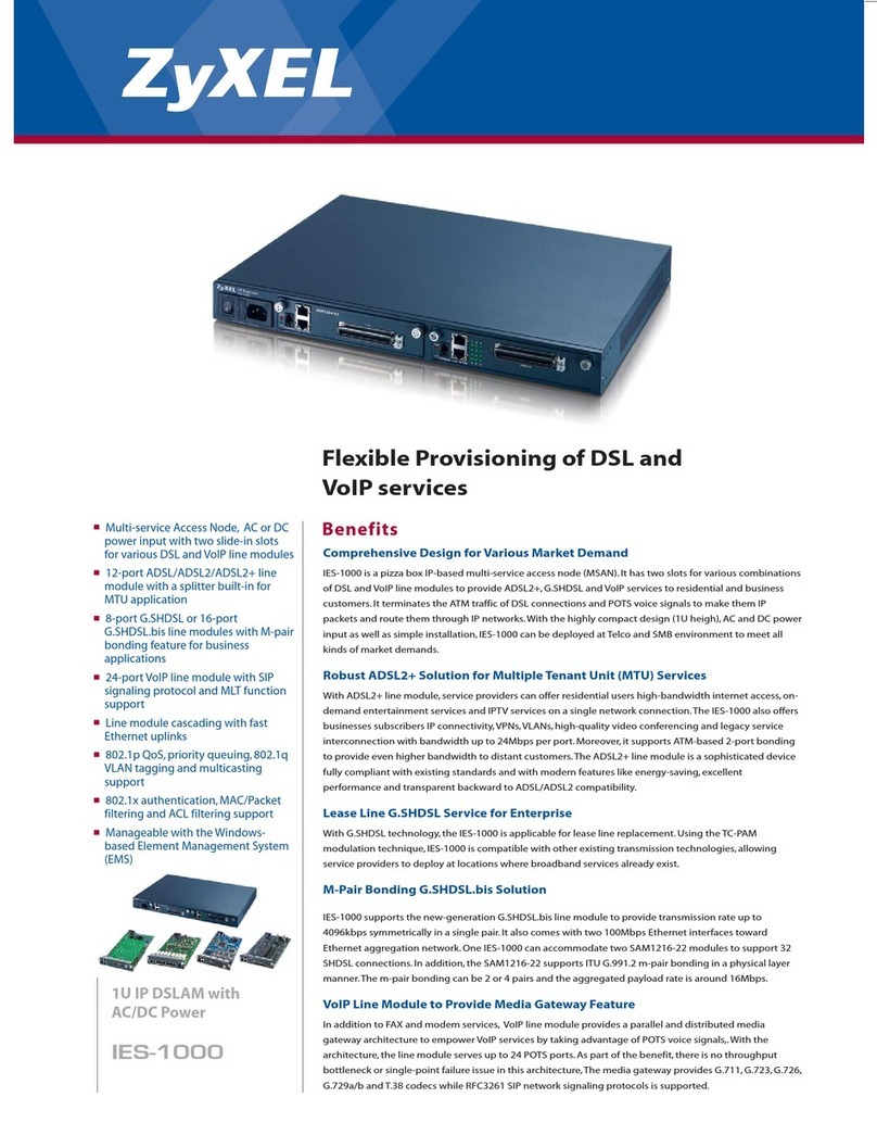 ZyXEL Communications IES-1000 - ANNEXE 7 User manual