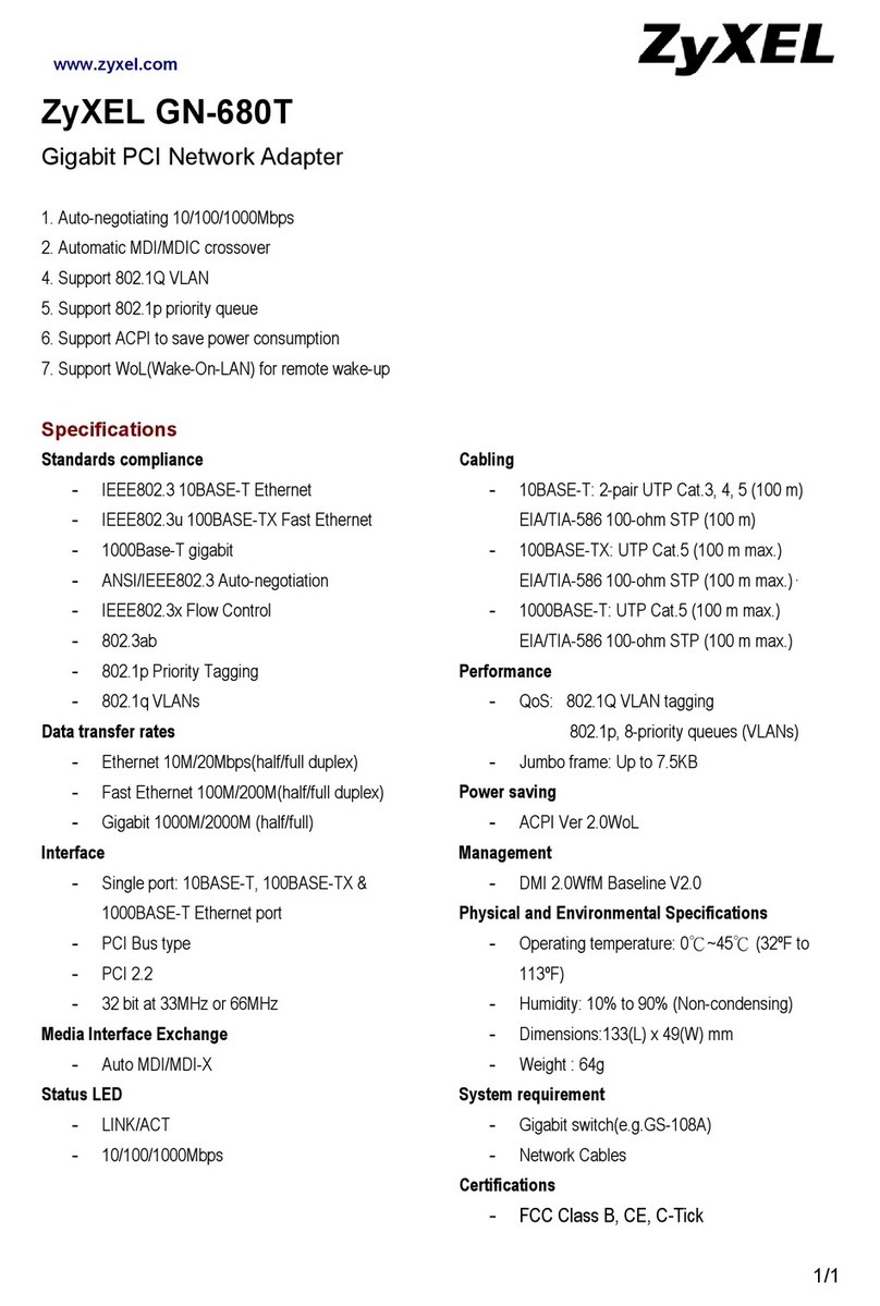 ZyXEL Communications GN-680T datasheet