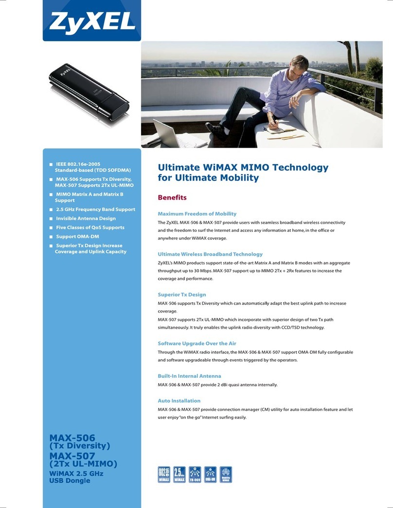 ZyXEL Communications MAX-506 -  V1.00 datasheet