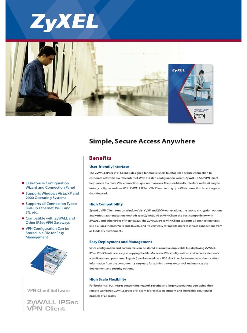 ZyXEL Communications IPSEC VPN CLIENT User manual