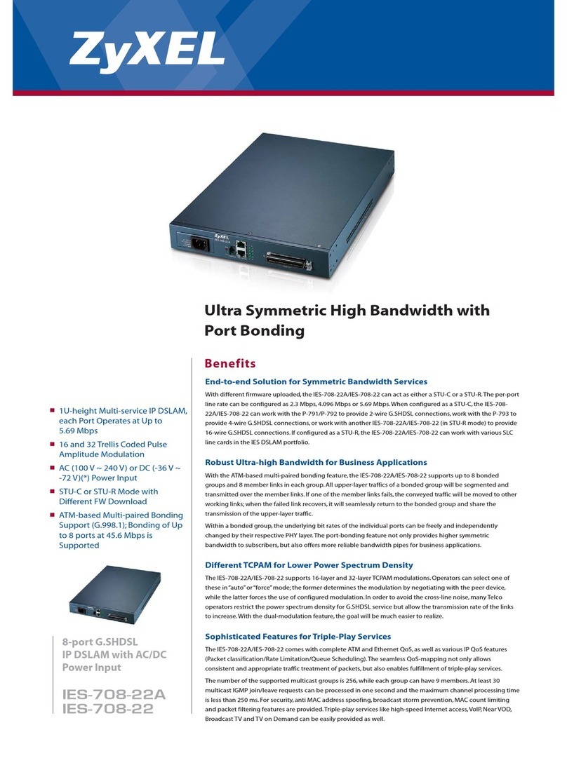 ZyXEL Communications IES-708 User manual