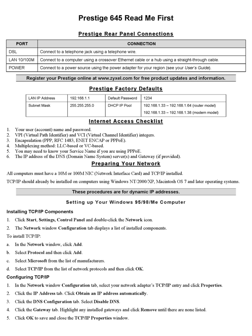 ZyXEL Communications P-645R-A1 Manual