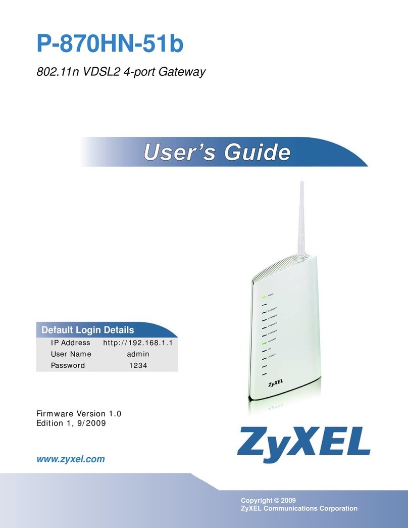 ZyXEL Communications P-870HN-51B - V1.0 User manual
