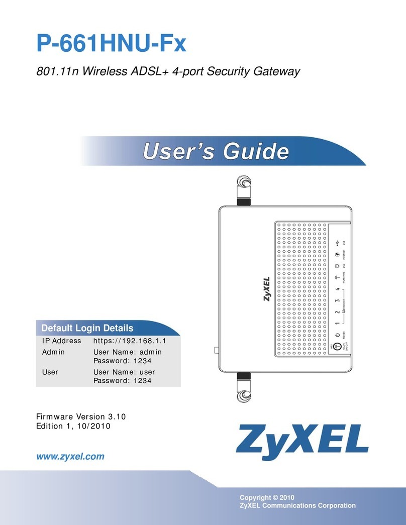 ZyXEL Communications P-661HNU Series User manual
