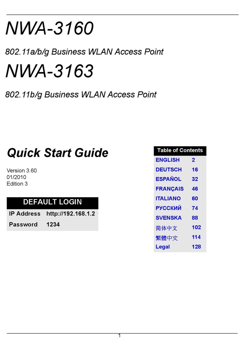 ZyXEL Communications NWA-3160 quick start guide ZyXEL Communications NWA-3160 quick start guide