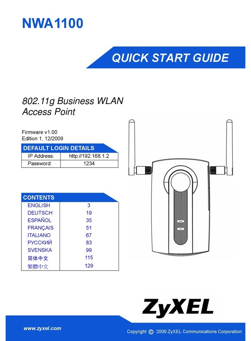 ZyXEL Communications NWA-1100 User manual ZyXEL Communications NWA-1100 User manual