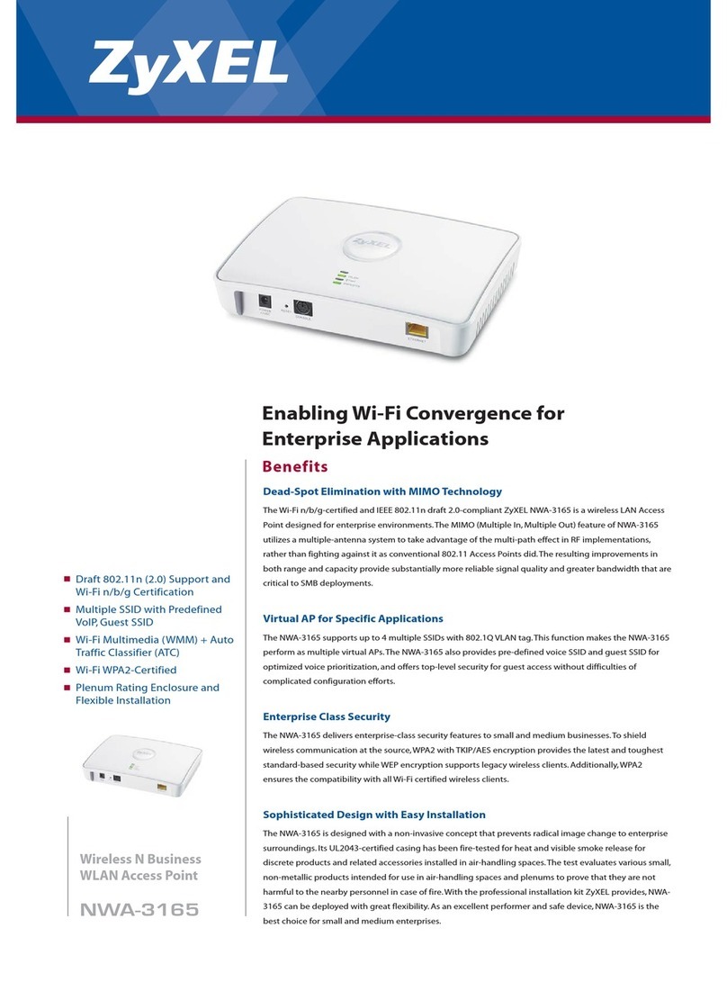 ZyXEL Communications NWA-3165 User manual