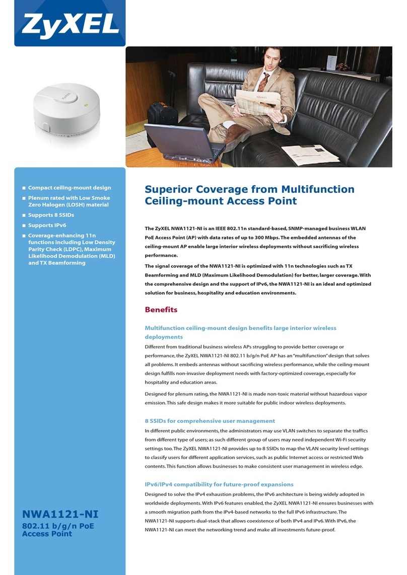 ZyXEL Communications NWA 1121-NI - User manual ZyXEL Communications NWA 1121-NI - User manual