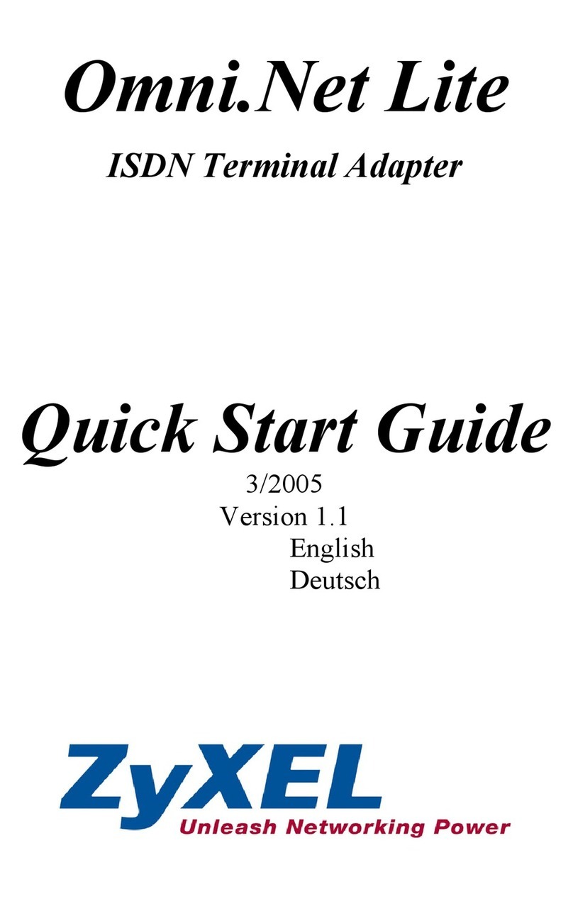 ZyXEL Communications OMNI.NET LITE quick start guide ZyXEL Communications OMNI.NET LITE quick start guide