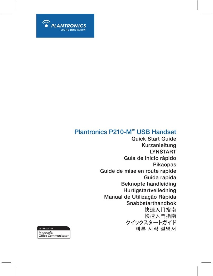 Plantronics CALISTO P210 MOC quick start guide