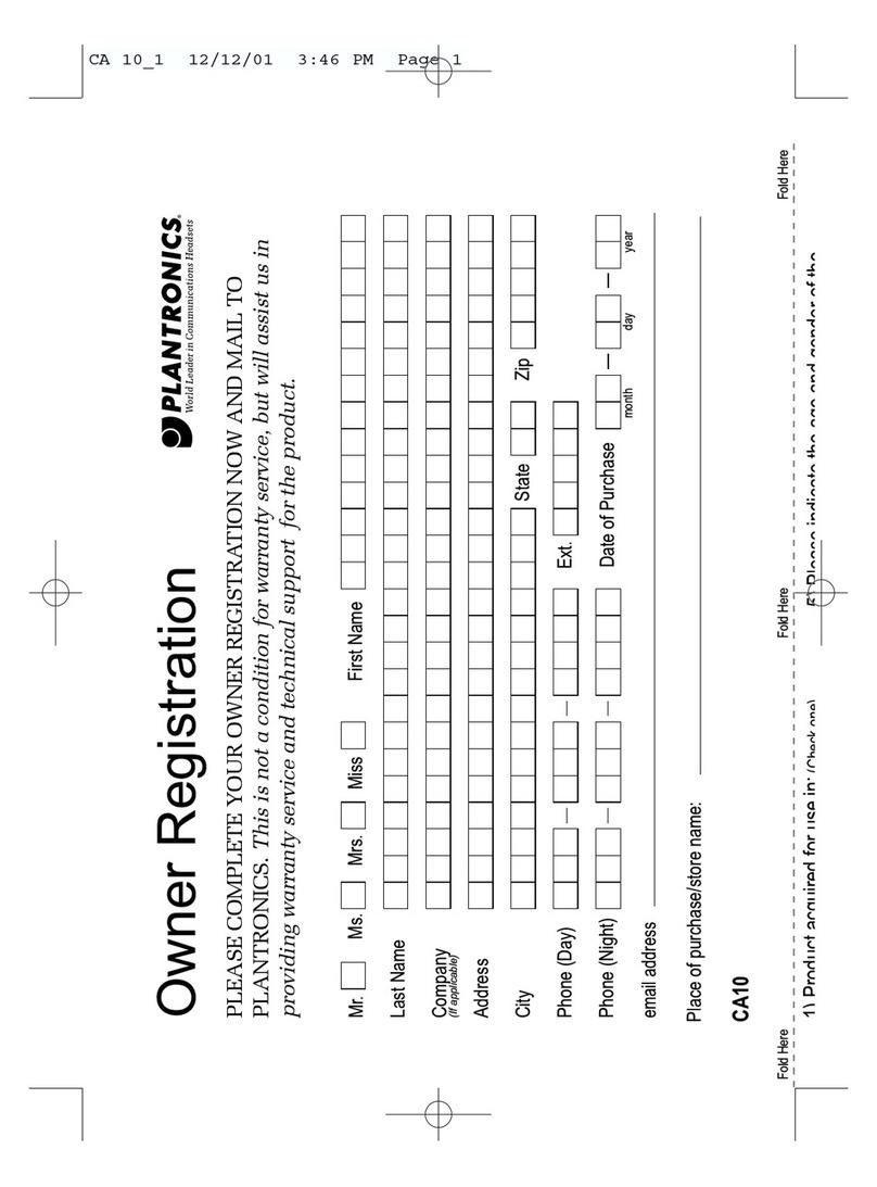 Plantronics CA10 user guide