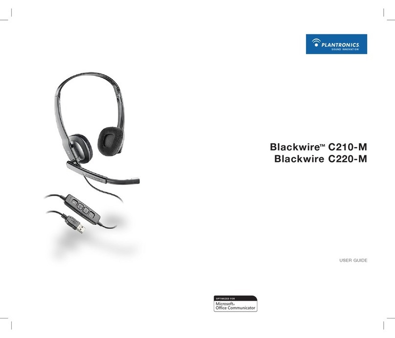 Plantronics BLACKWIRE C210-220 MOC - S User manual Plantronics BLACKWIRE C210-220 MOC - S User manual