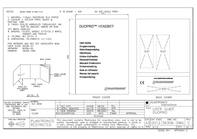 Plantronics DUO PRO H151 manual