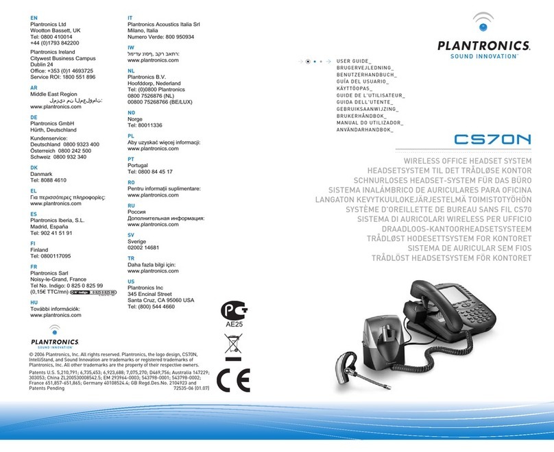 Plantronics CS70N User manual